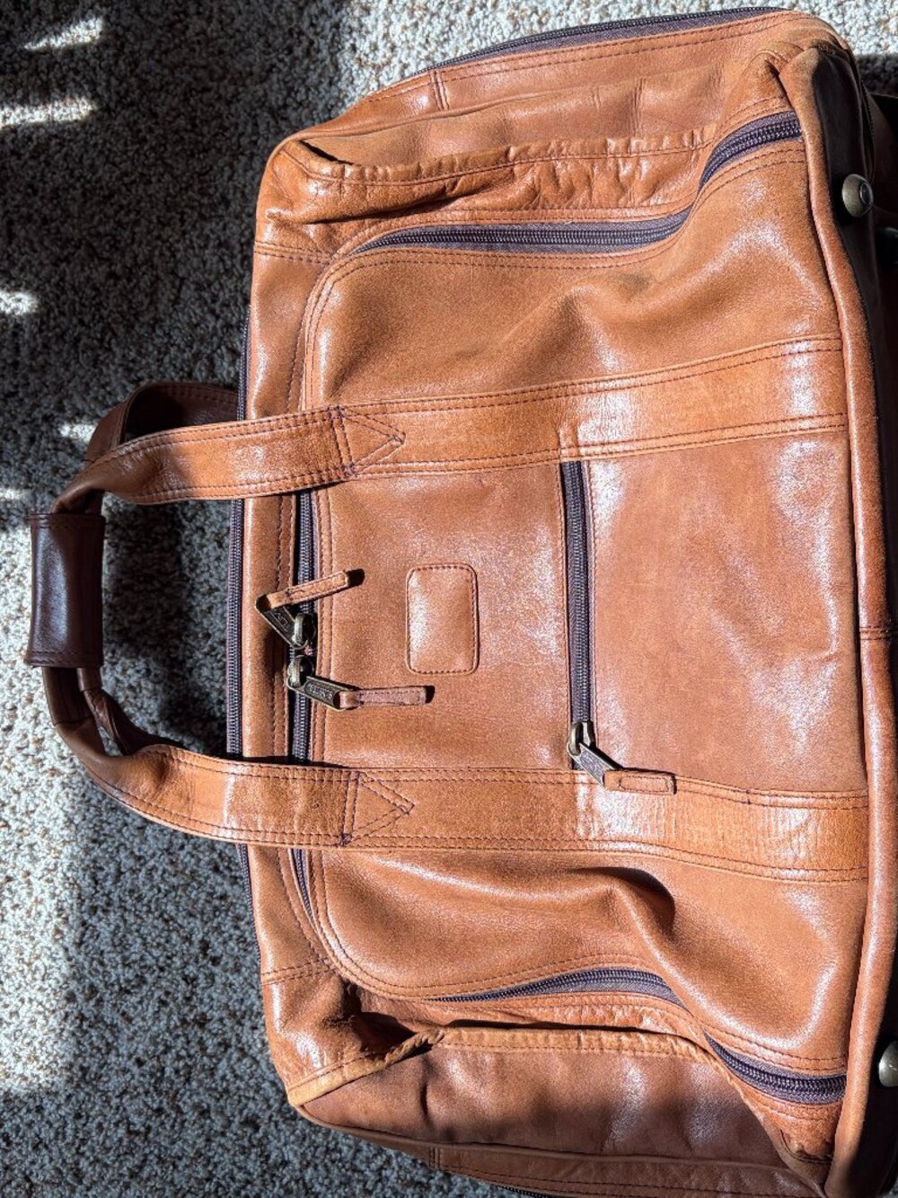 RARE Vintage Tumi Leather Duffle Bag